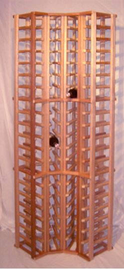 Wine Cave|Mahogany 4 column corner wine rack (stackable ...