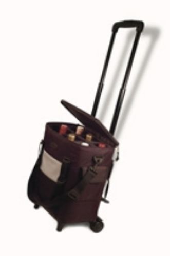 Picture of Vinifera 6 bottle wine carrier with wheels