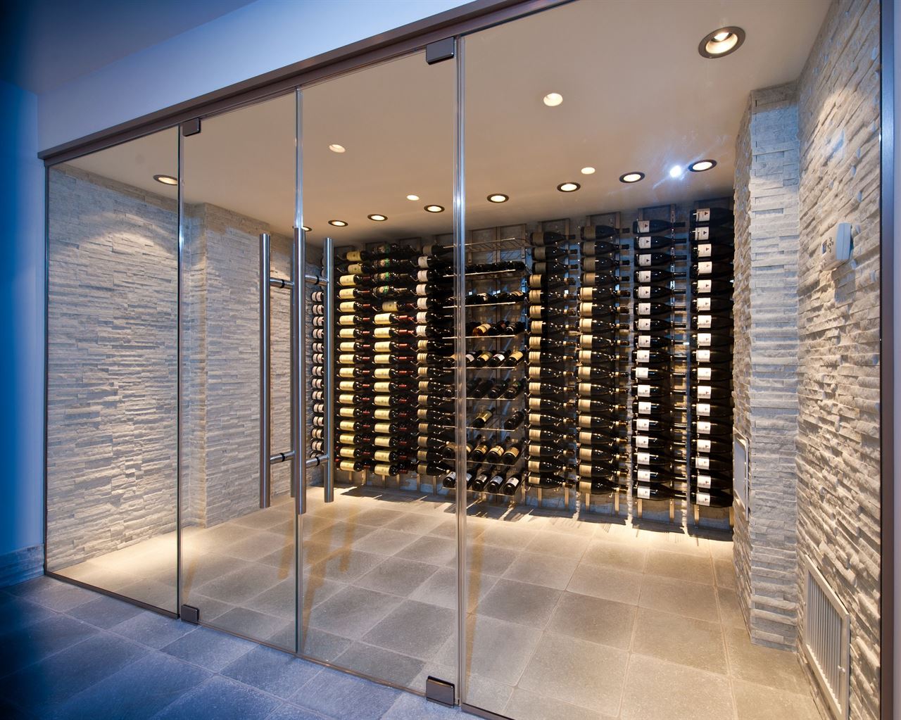 9 bottle wall mounted wine rack