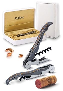 Tire Bouchon Tire-Bouchon Pulltap's Classic Argenté - Ouvrage-Bouteille Style Professionnel Cavatappi Bilame
