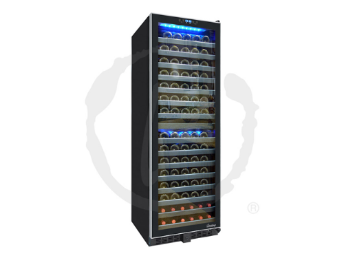 Picture of 142-Bottle Dual-Zone Wine Cooler with Seamless Glass Door and Stainless Trim