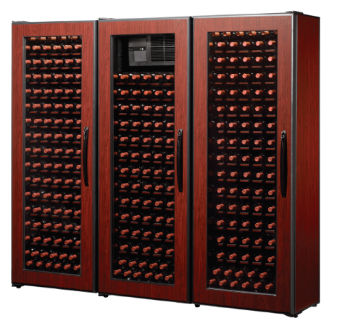 Picture of WineKoolR, Three Doors, Double Deep, Mahogany