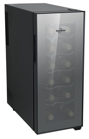 Wine Cave Koolatron 12 Bottle Slim Countertop Wine Cellar Mirror Glass