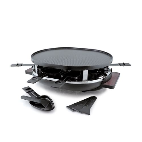 Picture of Swissmar, 8 person Matterhorn Oval Raclette Party Grill and grill plate.