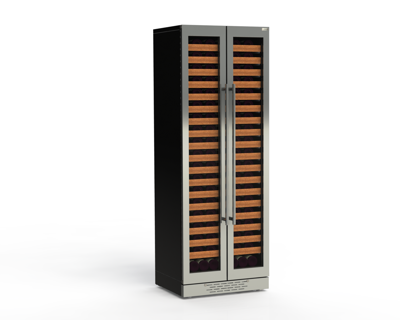 Cavavin, Majestika 209 BOTTLES, GLASS DOOR WITH STAINLESS STEEL FRAME