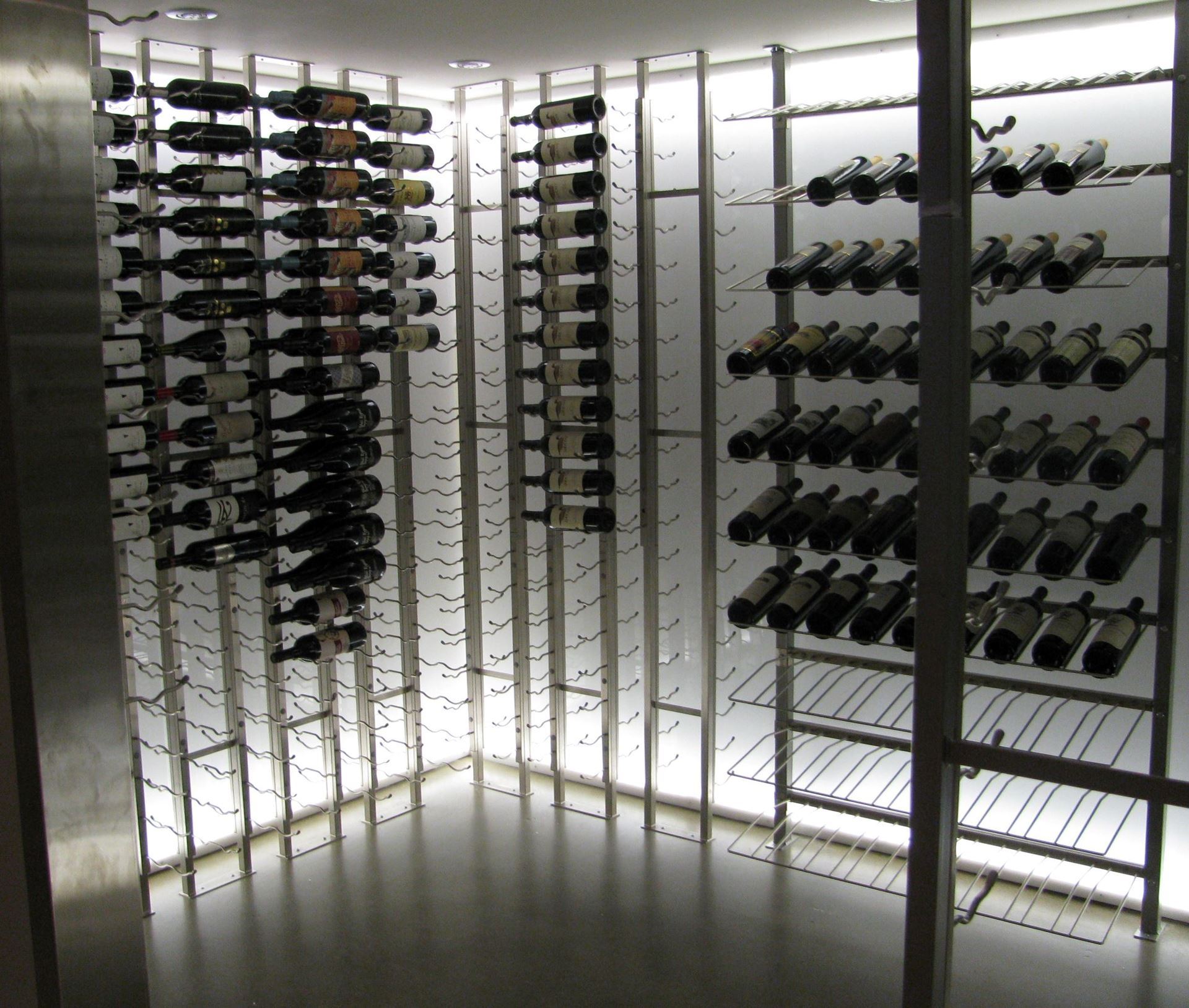 Floor To Ceiling Mounted Frame Wine Cave