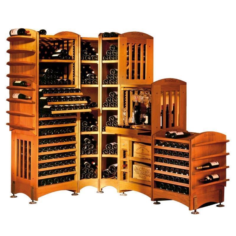 EuroCave, Modulotheque Wine Cellar modular storage concept in solid oak Wine Cave
