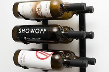 Show details for 6- Bottle, W Series 1′ Wall Mounted Metal Wine Rack Picture of 6- Bottle, W Series 1′ Wall Mounted Metal Wine Rack