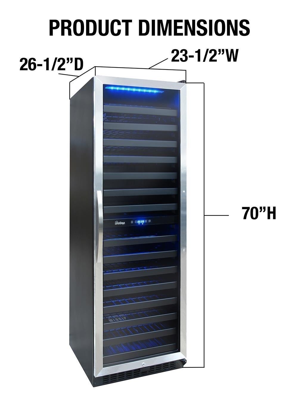 155 Bottle Dual Zone Wine Cooler Wine Cave