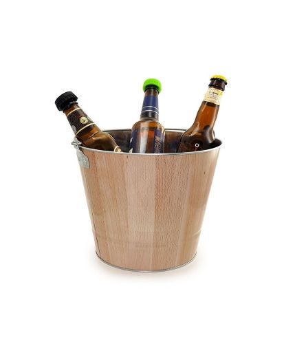 Picture of Pulltext Iron Ice Bucket Wood Effect