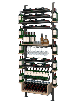 Show details for WEBKIT 15 - 112 Bottles, Modular metal wine rack- Frontenac Picture of WEBKIT 15 - 112 Bottles, Modular metal wine rack- Frontenac