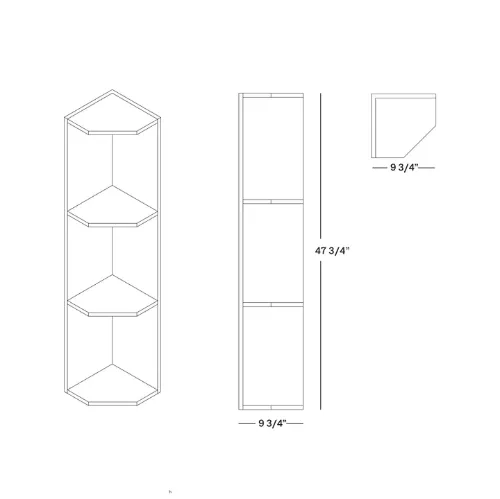 Picture of 1/4 ROUND SHELF 48 Kit rack