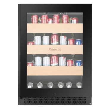 Picture of Cavavin 148 Cans-  Full Glass Door Vinoa Beverage Center - Black